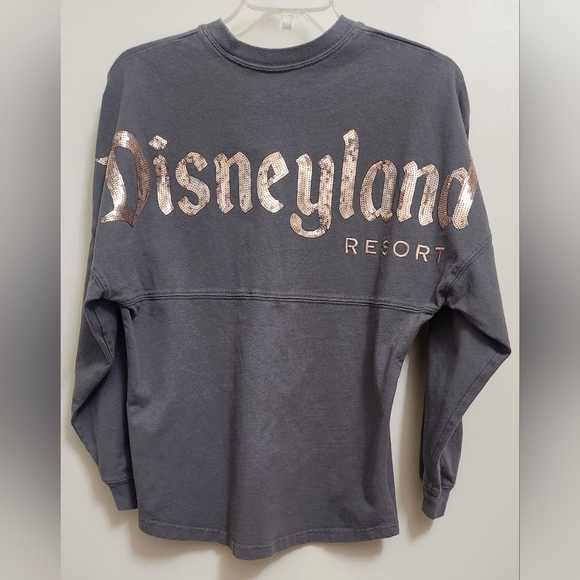 Disneyland Resort XS Briar Rose Dark Grey Charcoal Sequin Sparkle Spirit Jersey - Picture 7 of 7
